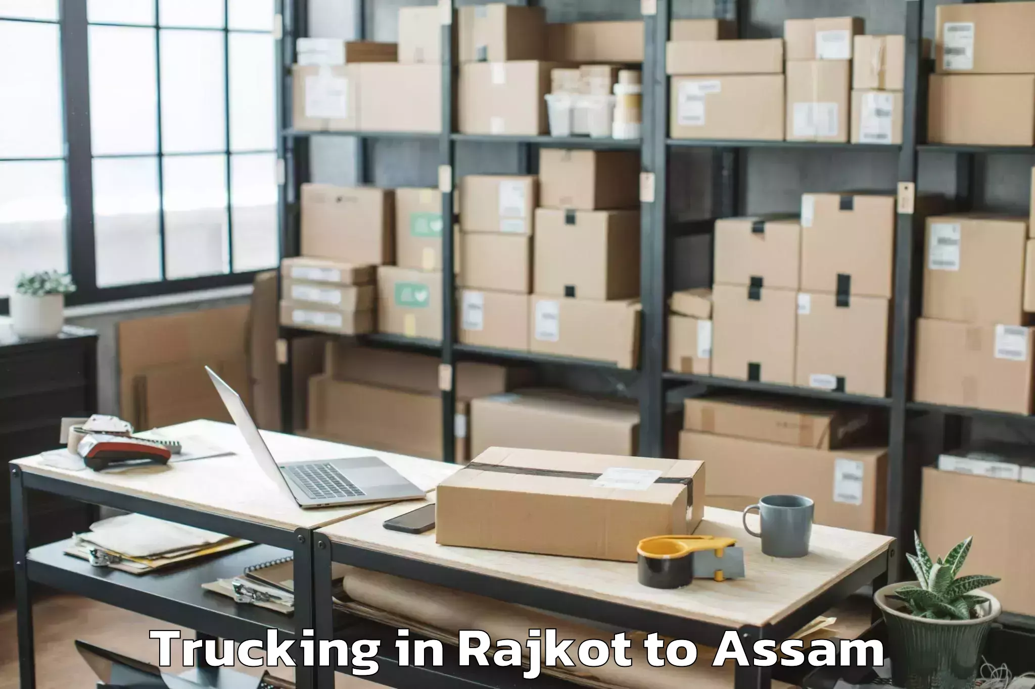 Book Rajkot to Boko Trucking Online